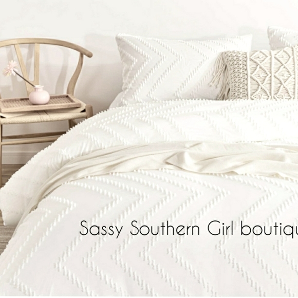 ⭐🆕 Boho white comforter set - Picture 3 of 9